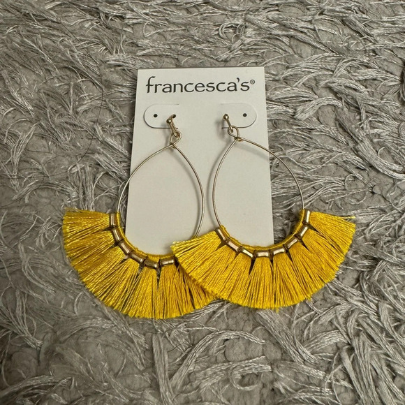 Francesca's Collections Jewelry - Yellow Tassel Earrings!